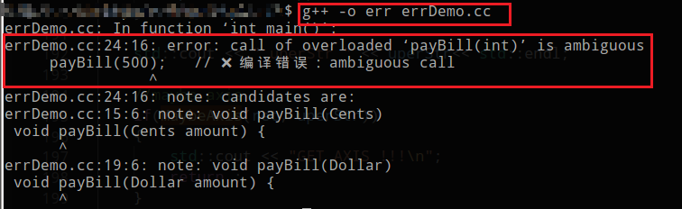 重载决议歧义错误